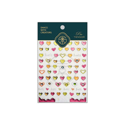 Lovely Love Heart Graffiti Crystal Geometric Cat's Eye Macaron Color Hollow Out Self Adhesive Nail Art StickersManicure Decals (ONLINE ORDER ONLY)