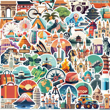 10PCS Construction Vehicle Stickers Waterproof Decals for Luggage, Laptop, Skateboard, Helmet, Guitar (Online Order Only)