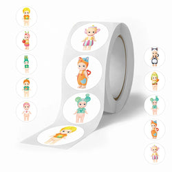 500Pcs/Roll Sunny Angel Kawaii Baby Stickers Cute Character Decoration for Stationery Phone Laptop (ONLINE ORDER ONLY)