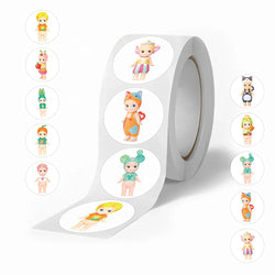 500Pcs/Roll Sunny Angel Kawaii Baby Stickers Cute Character Decoration for Stationery Phone Laptop (ONLINE ORDER ONLY)