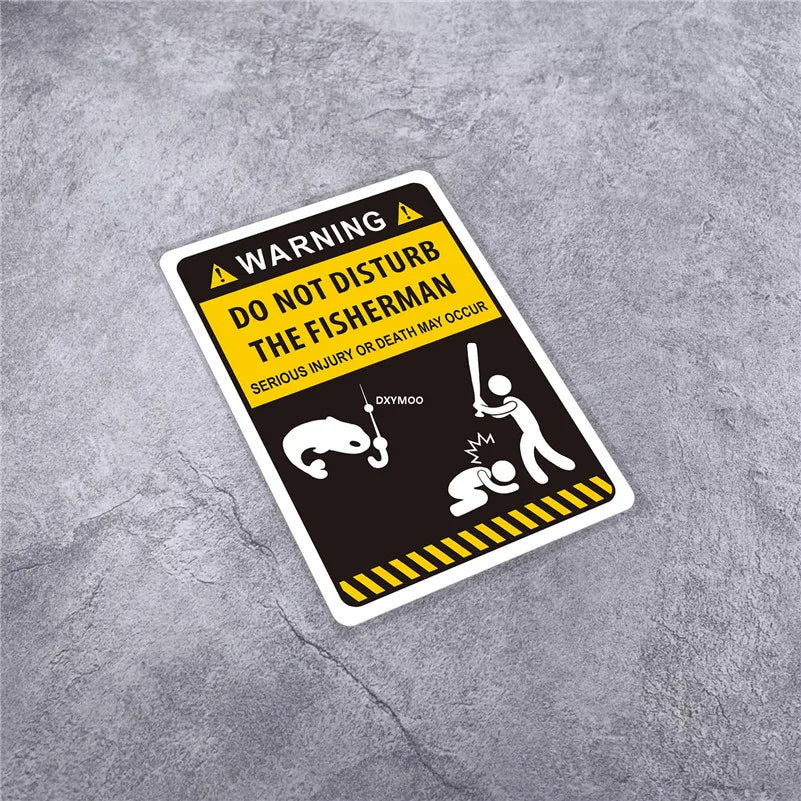 Stickers Warning DANGER Stay Away From My Fishing Boat Do Not Disturb Applique for Fish Box Car Styling Window (ONLINE ORDER ONLY)