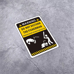 Stickers Warning DANGER Stay Away From My Fishing Boat Do Not Disturb Applique for Fish Box Car Styling Window (ONLINE ORDER ONLY)