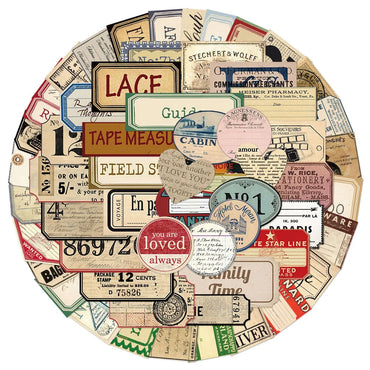 10/30/60pcs Europe and America Retro Label Stickers Vintage Decals Laptop Motorcycle Phone Travel Luggage Waterproof Sticker Toy (Online Order Only)