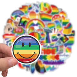 10/30/50/100pcs Cartoon Rainbow LGBT Graffiti Stickers Decals Skateboard Laptop Phone Luggage Car Waterproof Sticker Kids Toy (ONLINE ORDER ONLY)