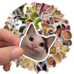 50pcs/Bag,Funny Emoji Pack Stickers,Waterproof,Be Suitable for Skateboard DlY Luggage LaptopPhone Creative Stationery Toys (Online Order Only)