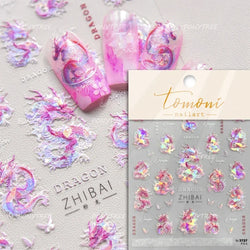 White Pink Baby Child Angel Wing Heart Bowknot Leaves Key Star Cupid's Arrow Archery Adhesive Nail Art Stickers Manicure Decals (ONLINE ORDER ONLY)