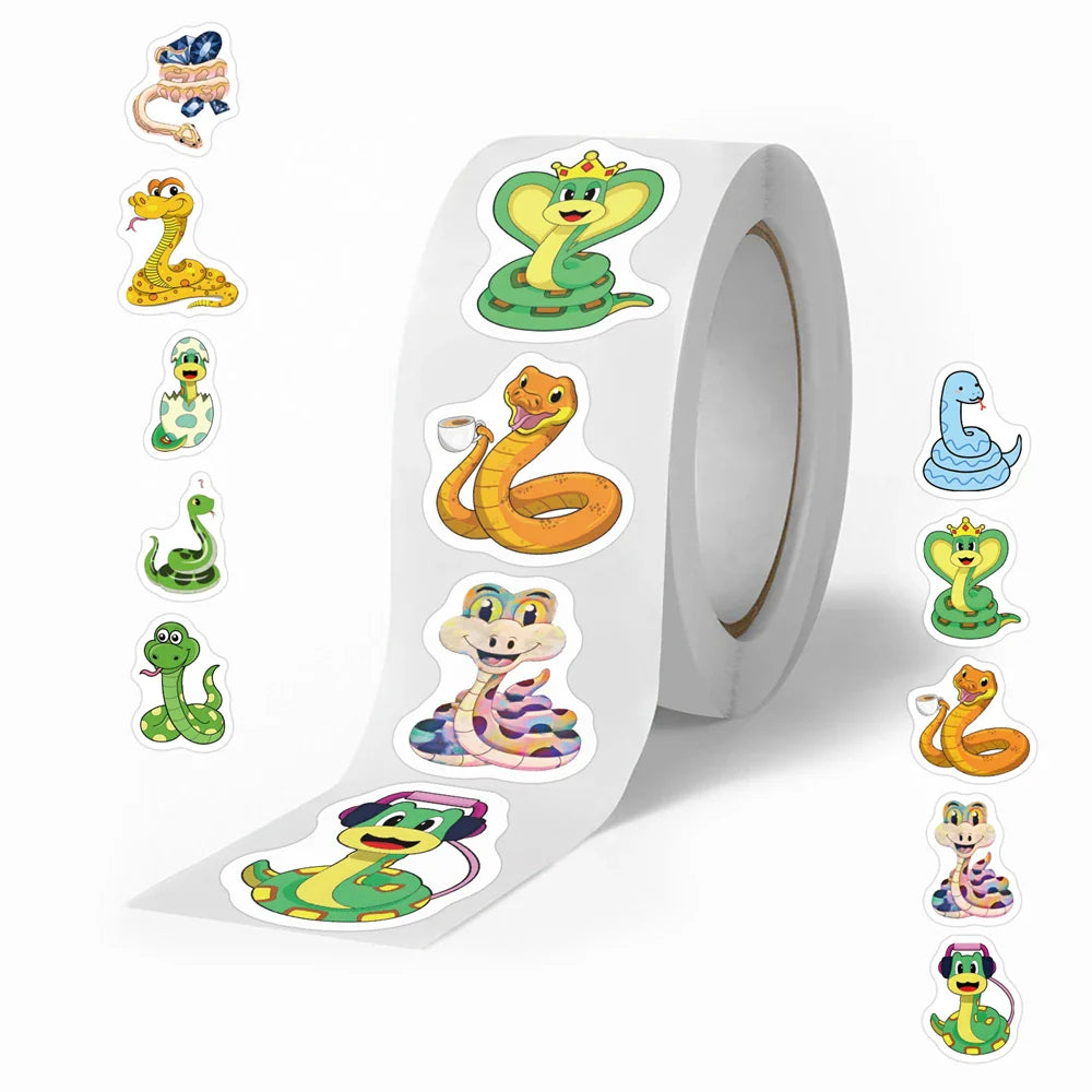 500pcs/roll Kids Stationery Stickers Birthday Party Back ground Fruits Balloon Happy Banner Refrigerator Vegetable Stickers Toys (Online Order Only)