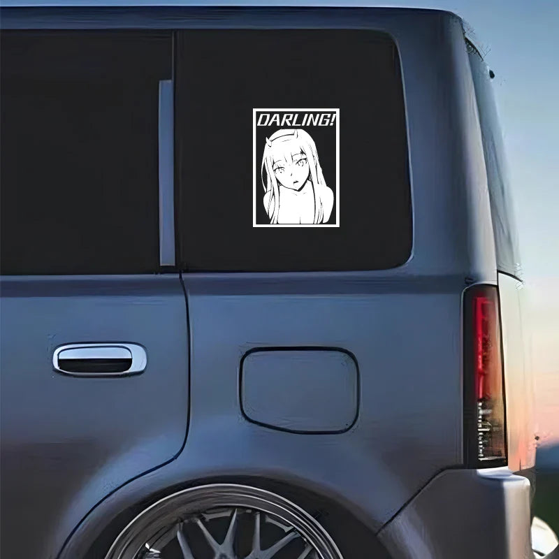 "DARLING!" anime decal,creative &funny decal for anime lovers,high quality for car windows and other windows,For a Unique look! (ONLINE ORDER ONLY)