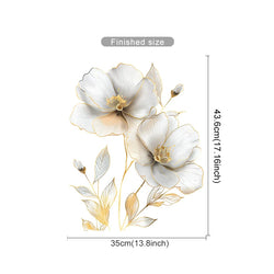 Watercolor Flower Wall Stickers Romantic Home Decor Vinyl Decals (Online Order Only)