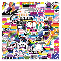 LGBT Pride Rainbow Stickers Pack - Laptop, Phone, Bike, Luggage Decals (Online Order Only)