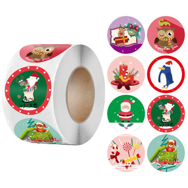 100-500PCS Merry Christmas Santa Claus Sticker Decor DIY Wrapping Gift Decoration Xmas Kids Thank You Seal Label 1inch (Online Order Only)