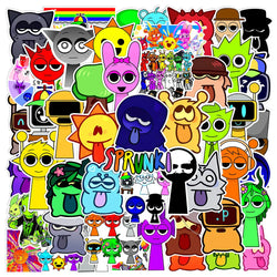 Sprunki Incredibox Stickers 10/30/50/100pcs Waterproof Decals for Skateboard, Laptop, Motorcycle, Anime, Game (ONLINE ORDER ONLY)
