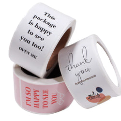100pcs/Roll 3*9cm Thank You For Your Purchase Stickers For Small Business Gift Package Personalized Labels (Online Order Only)