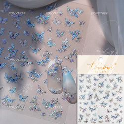 Colourful Butterfly Insect Animals Charming Jelly Special Workmanship 5D Soft Relief Adhesive Nail Art Stickers Manicure Decals (Online Order Only)
