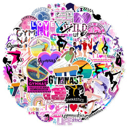 Gymnastics Stickers 10/30/50pcs Waterproof Decals for Luggage Laptop Suitcase (ONLINE ORDER ONLY)
