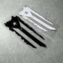 Car Stickers for Puerto Rico Flag Map Decal Motor Body Helmet Applique Auto Window Body Decals Vinyl (ONLINE ORDER ONLY)