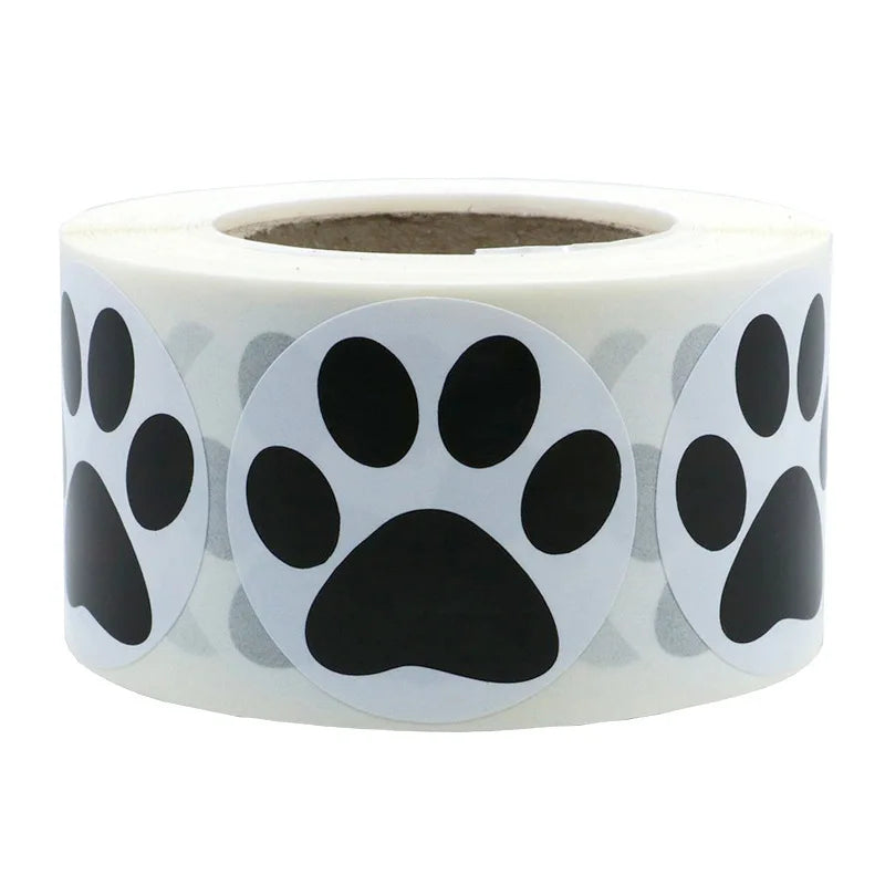 500Pcs Round Dog Paw Print Thank You Label Stickers Used for Shipping and Mailing Box Seal Labels Decorative Gifts Stickers (ONLINE ORDER ONLY)