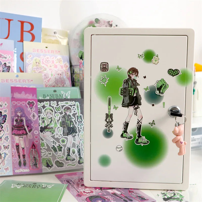 Cute Butterfly Fairy Series Sticker Girl Scrapbooking Hand Account Stickers Korean ins Idol Card DIY Deco Material Stationery (ONLINE ORDER ONLY)
