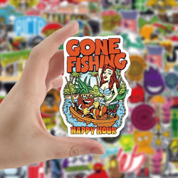 10/30/50/100PCS Skateboard Tide Brand Stickers Graffiti Car Bike Phone Laptop Skateboard Guitar Cool Waterproof Sticker Kids Toy (Online Order Only)
