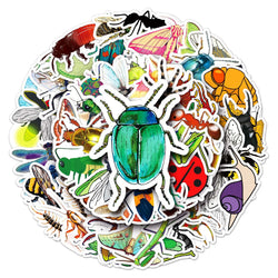 50Pcs Insect Cartoon Waterproof Vinyl Stickers for Skateboard Snowboard (Online Order Only)