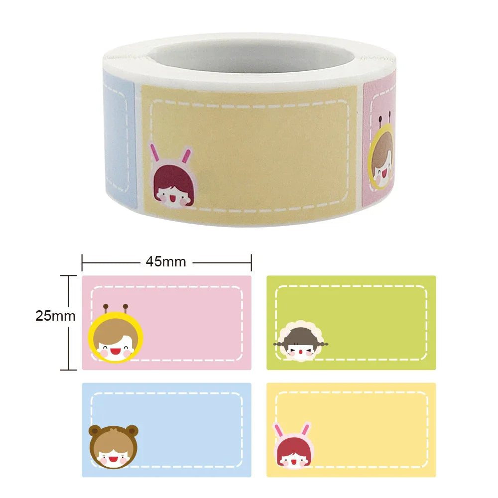 250pcs Package Stationery Label White Label Write Name Sticker Blank Sticker Label Child Stationery Sticker (Online Order Only)