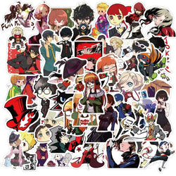 50pcs Persona Game Sticker Pack for Luggage, Water Bottles, Phones, Laptops, Cars, Scooters, and More (ONLINE ORDER ONLY)