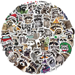 Cartoon Animal Raccoon Stickers for Suitcase, Skateboard, Laptop, Luggage, Phone (ONLINE ORDER ONLY)