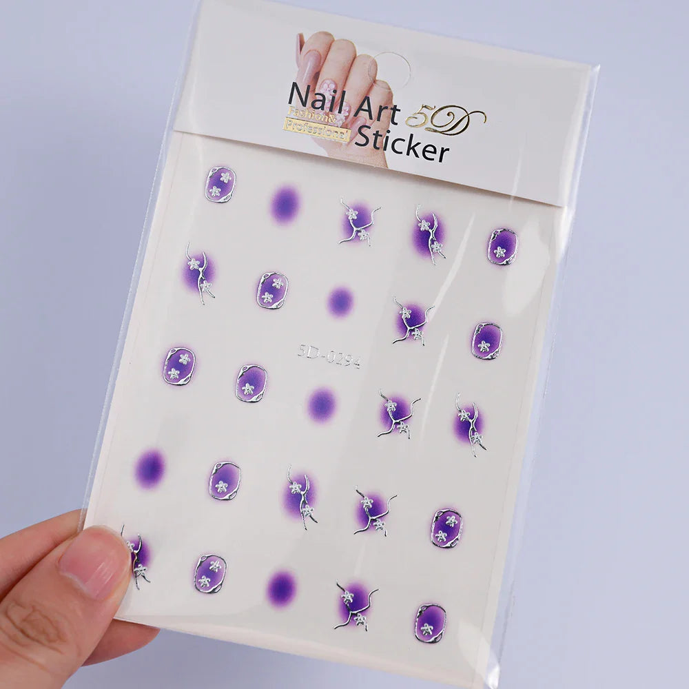 3D Blush Gradient Nail Art Stickers 12-Colors Aha Self-adhesive Rainbow Jelly Slider Japanese Style Translucent Gel Polish Wraps (ONLINE ORDER ONLY)