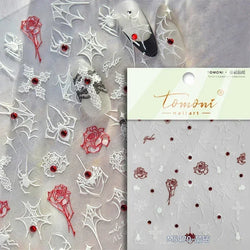 Halloween Ghost Pumpkin Bat Coffin Cat Spider Demon Jelly Self Adhesive Nail Art Sticker Terrifying Candy Candle Manicure Decals (ONLINE ORDER ONLY)