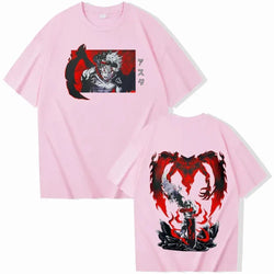 Black Clover Asta T-Shirt: Oversized Y2K Anime Cotton Tee (ONLINE ORDER ONLY)