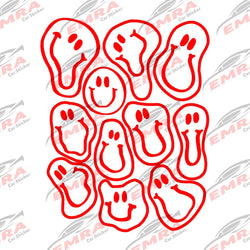 Holographic Funky Smile for Car Sticker Decoration Notebook Motorcycle Stickers External Accessories Waterproof PVC Vinyl Decals (ONLINE ORDER ONLY)
