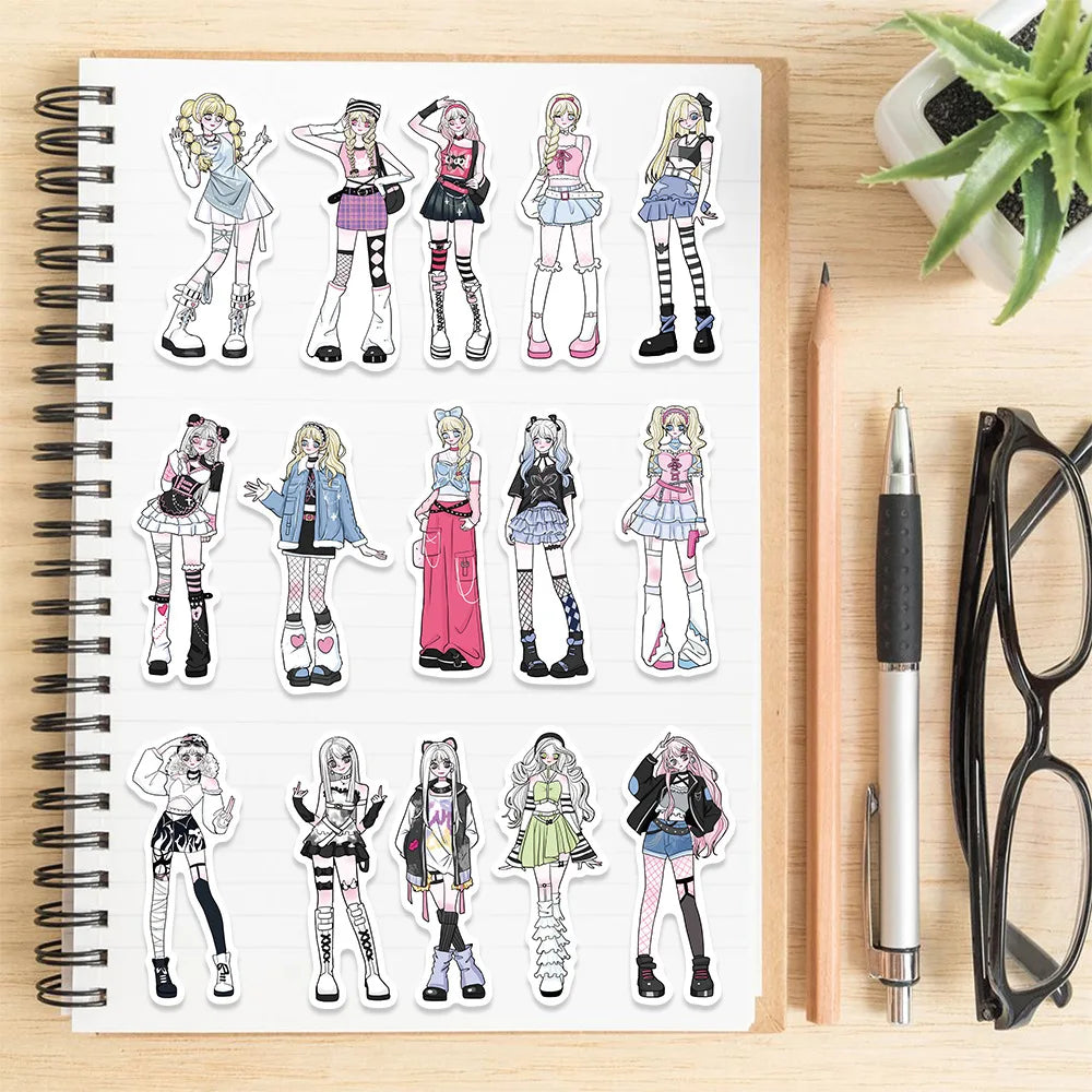 10/30/50PCS INS Spicy Girl Cartoon Stickers Sexy Girl Graffiti Laptop Phone Guitar Bike Skateboard Scrapbook Waterproof Decals (ONLINE ORDER ONLY)