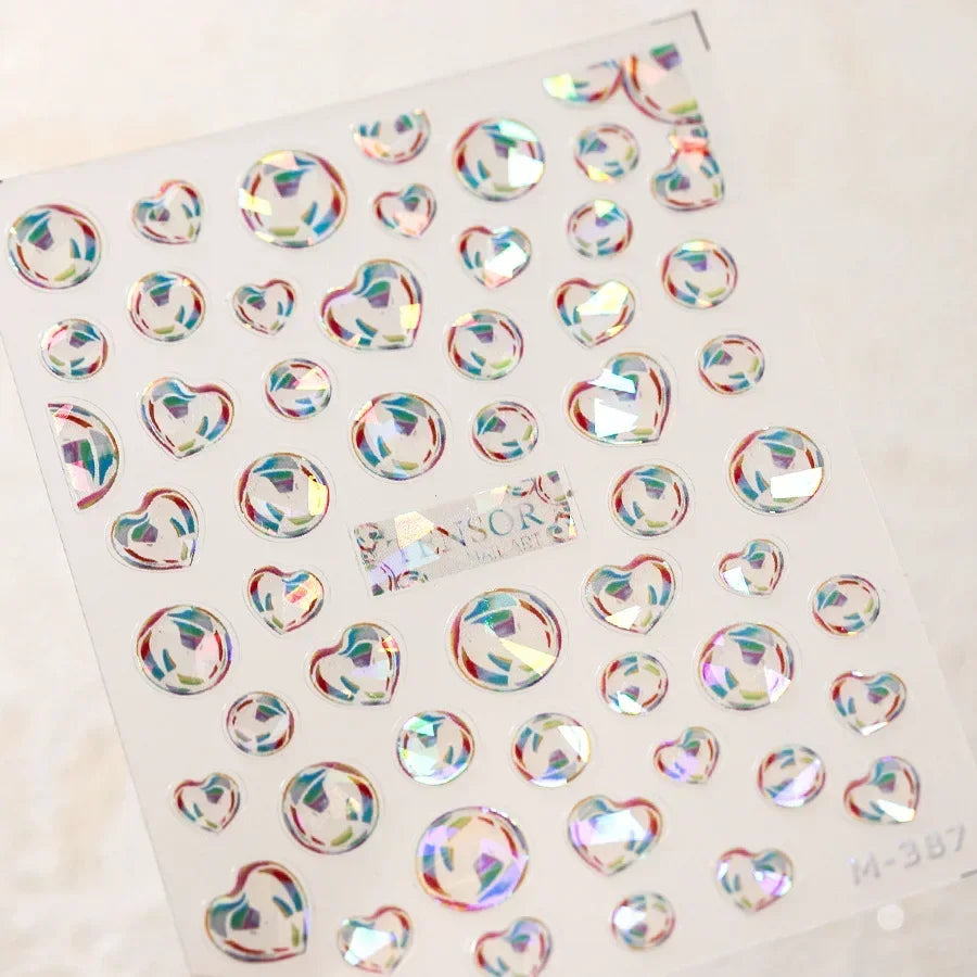 Summer Beach Dreamy Water Bubble Mermaid Shell Conch Starfish Jellyfish Soft Relief Decoration Nail Art Stickers Manicure Decals (ONLINE ORDER ONLY)