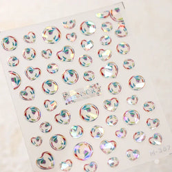 Summer Beach Dreamy Water Bubble Mermaid Shell Conch Starfish Jellyfish Soft Relief Decoration Nail Art Stickers Manicure Decals (ONLINE ORDER ONLY)