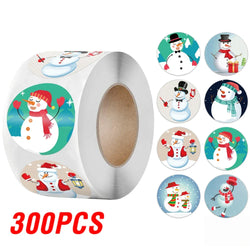 100-500Pcs New 1 Inch Christmas Theme Seal Labels Stickers For DIY Gift Baking Package Envelope Stationery Decoration (ONLINE ORDER ONLY)
