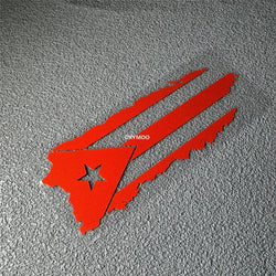 Car Stickers for Puerto Rico Flag Map Decal Motor Body Helmet Applique Auto Window Body Decals Vinyl (ONLINE ORDER ONLY)