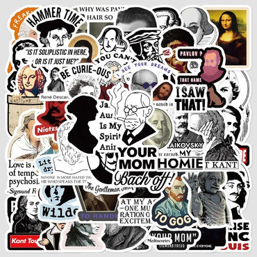 50pcs Cartoon Celebrity Emoji Stickers for Helmet, Wall, DIY Decoration (Online Order Only)