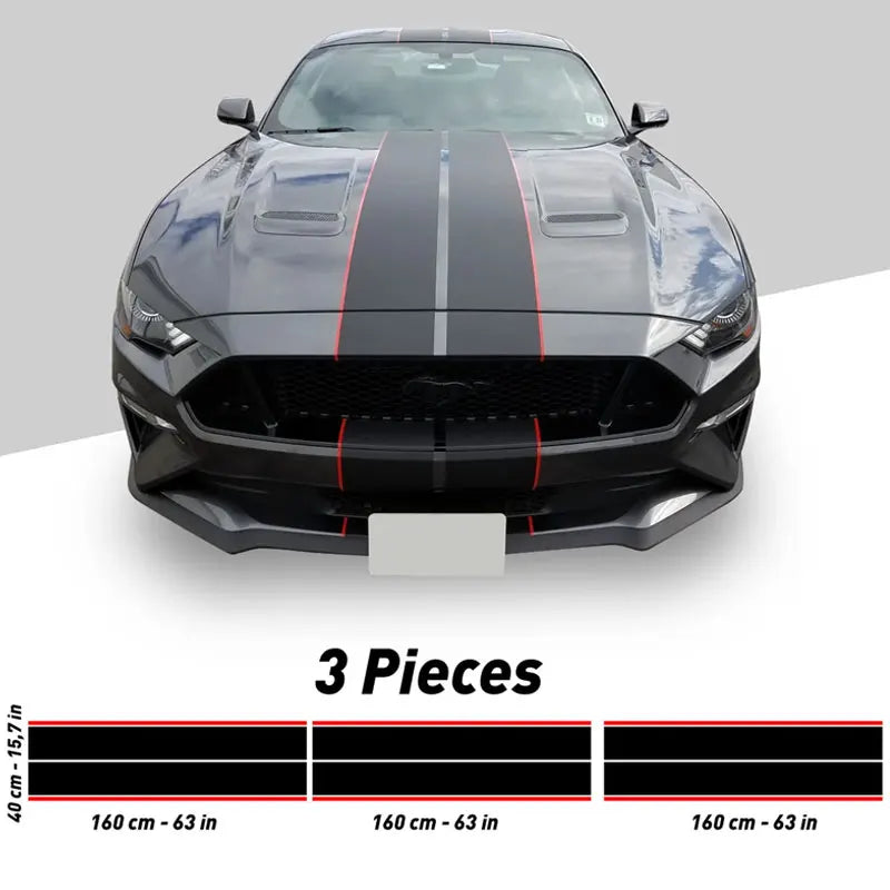 Racing Stripes Car Sticker Large Pattern Stickers Exterior Accessories Decoration Whole Body Auto Parts Die Cutting Vinyl Decals (ONLINE ORDER ONLY)