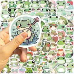 10/30/100PCS Cute Little Frog PVC Sticker Aesthetic Stationery School Supplies DIY Decoration Korean Scrapbooking for Kids (ONLINE ORDER ONLY)