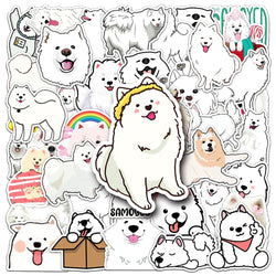 Kawaii Samoyed Dog Stickers 10/30/50pcs Laptop Scrapbook Phone Decor (ONLINE ORDER ONLY)