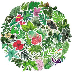 Green Leaf Stickers Decals for Laptop Luggage Fridge Guitar Notebook Gamepad Kids Gift (ONLINE ORDER ONLY)
