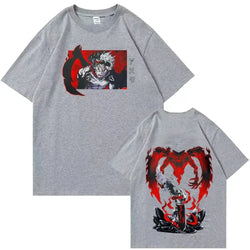 Black Clover Asta T-Shirt: Oversized Y2K Anime Cotton Tee (ONLINE ORDER ONLY)