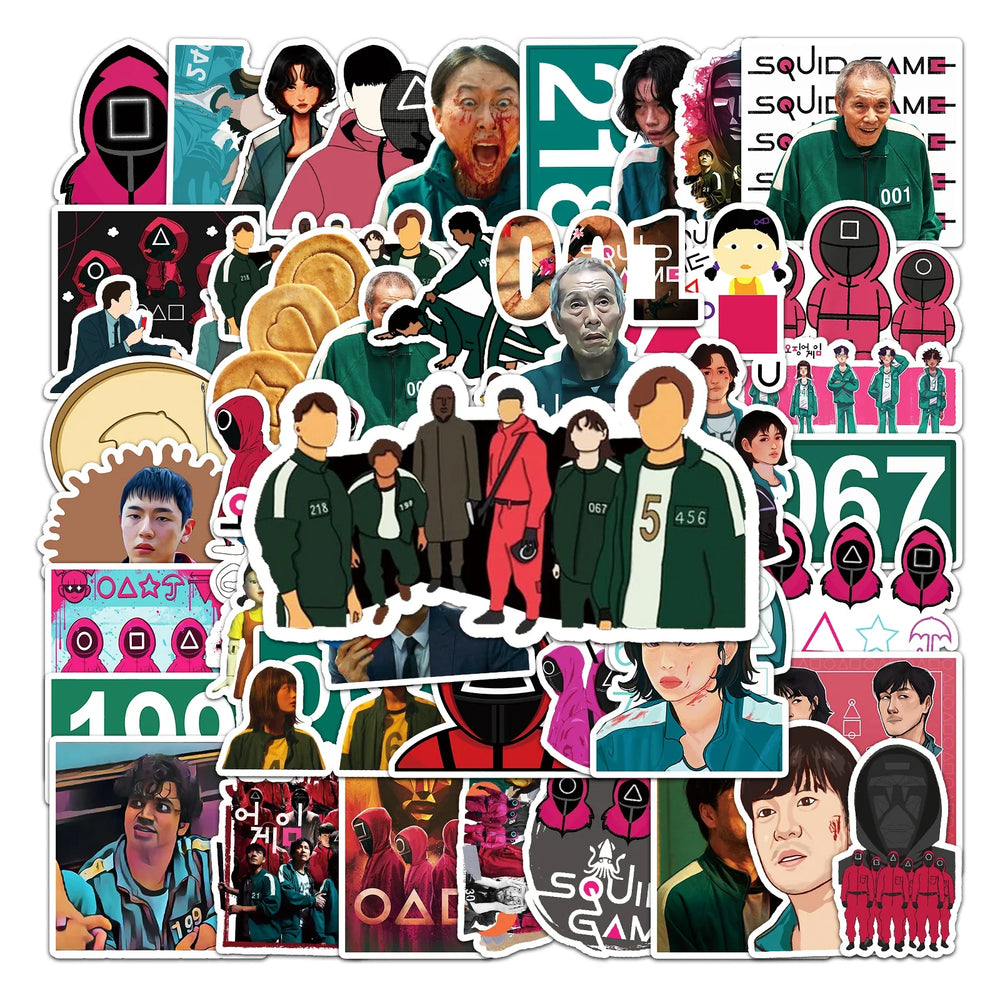 50Pcs Game Cartoon Waterproof Vinyl Stickers for Skateboard Snowboard Decal (Online Order Only)