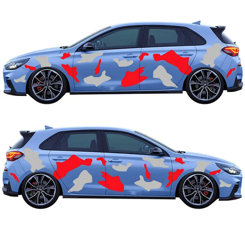 Universal Car Sticker For External Accessories Camouflage Stickers Decoration Side Kit  Adjust Molding Waterproof Vinyl Decals (ONLINE ORDER ONLY)