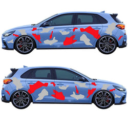 Universal Car Sticker For External Accessories Camouflage Stickers Decoration Side Kit  Adjust Molding Waterproof Vinyl Decals (ONLINE ORDER ONLY)