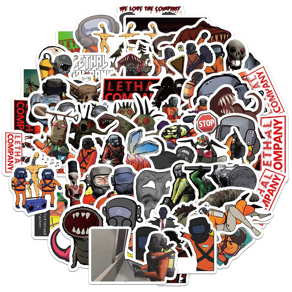 Lethal Company Cartoon Graffiti Stickers for Snowboard Laptop Luggage Car Fridge Vinyl (ONLINE ORDER ONLY)