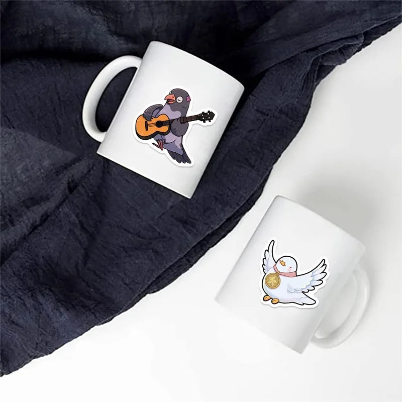 10/30/50PCS Kawaii Pigeon PVC Sticker Aesthetic Chidlren's Korean Stationery Decoration Scrapbooking School Supplies for Kids (ONLINE ORDER ONLY)