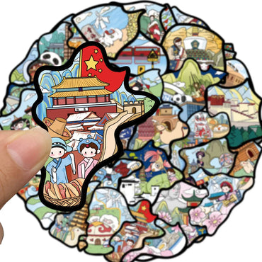 Travel Stickers 10/20/40pcs Aesthetic Landscape Decals for Notebook, Fridge, Guitar, Phone, Bike (Online Order Only)