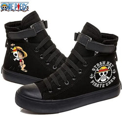One Piece Luffy High Top Shoes: Autumn Winter Anime Sneakers (ONLINE ORDER ONLY)