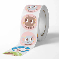 100-500pcs Cute Cartoon Animals Reward Stickers School Teacher Supplies Classic Toy Gift Sealing Decor Stationery Sticker (Online Order Only)